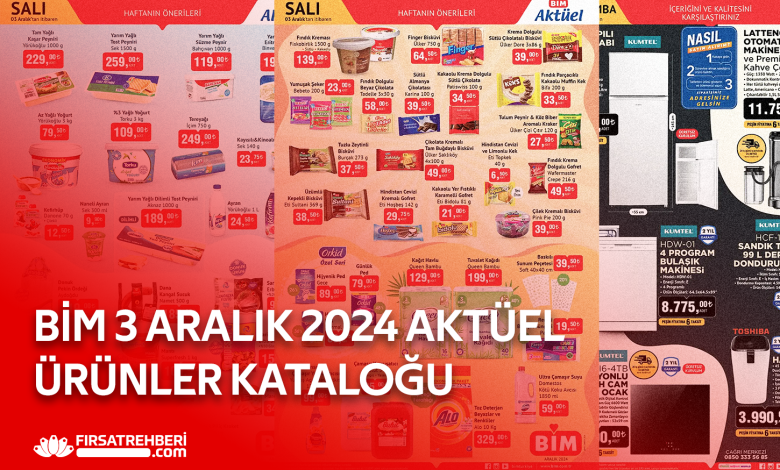 BİM 3 Aralık 2024 Aktüel Ürünler Kataloğu