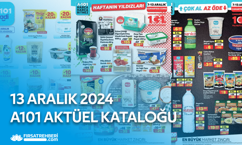 13 Aralık A101 Aktüel Ürün Kataloğu 2024