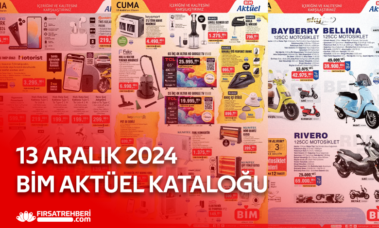 13 Aralık Bim Aktüel Kataloğu Ürünleri 2024